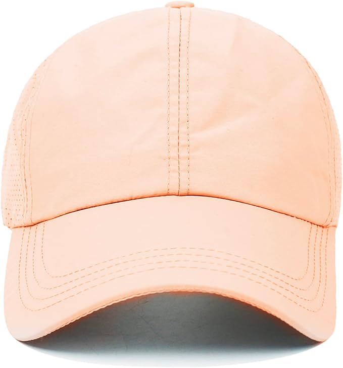 HGGE Womens Criss Cross Ponytail Baseball Cap Adjustable High Messy Bun Ponycap Quick Drying Hat
