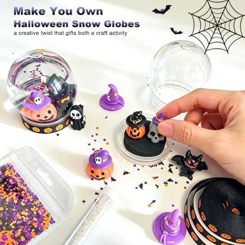 12 Pack Halloween Snow Globe DIY Craft Kit, Halloween Craft Kit