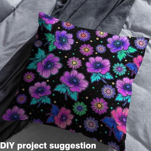 jejeloiu Flowers Upholstery Fabric Soft 5 Yards
