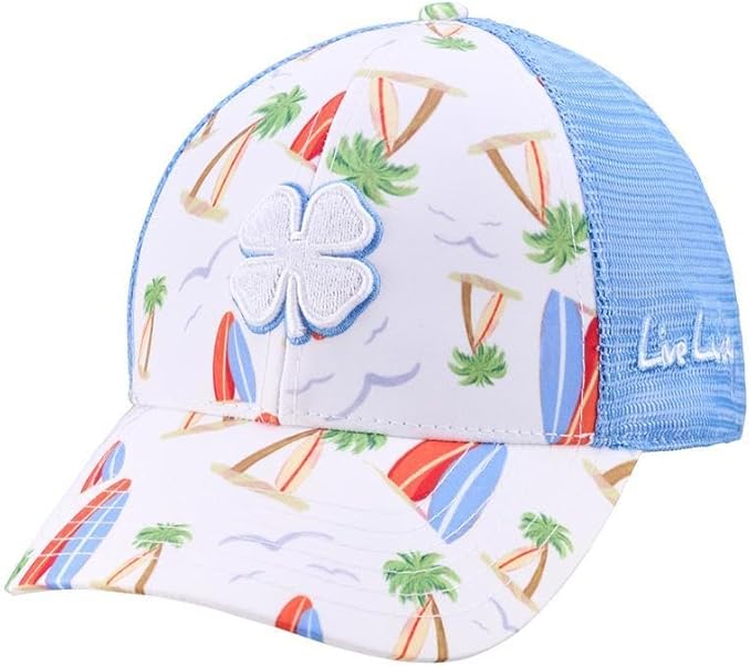 Black Clover Island Luck 36 Unisex Mesh Snapback Hat, Adjustable Black Mesh Baseball Cap