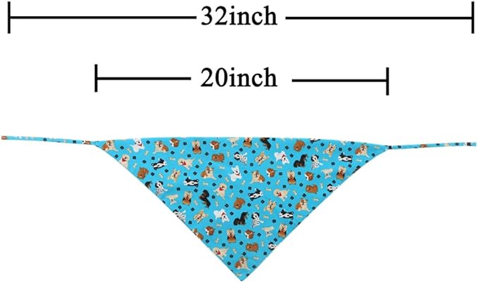Dog Bandana Reversible Triangle Bibs Scarf Accessories for Cats Pets Animals