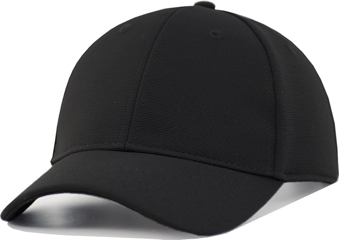 TSSGBL Men's Plain Baseball Hat - OSFM & XXL Big Head Fit，Adjustable Structured Ball Cap with Reflective Sandwich Brim