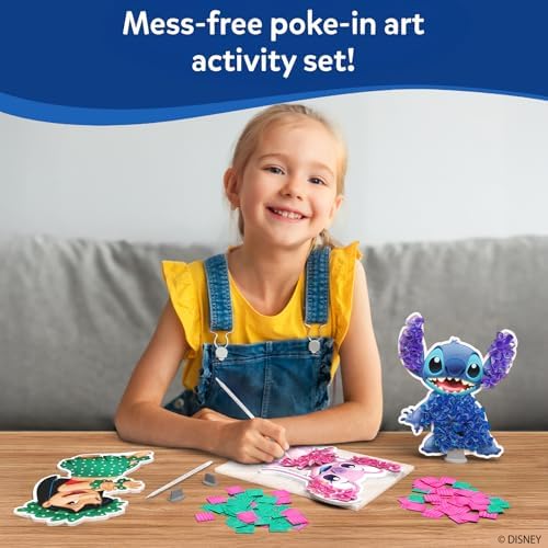 Skillmatics Poke-in Art – Lilo & Stitch, Wood Craft Kit, Gift for Kids