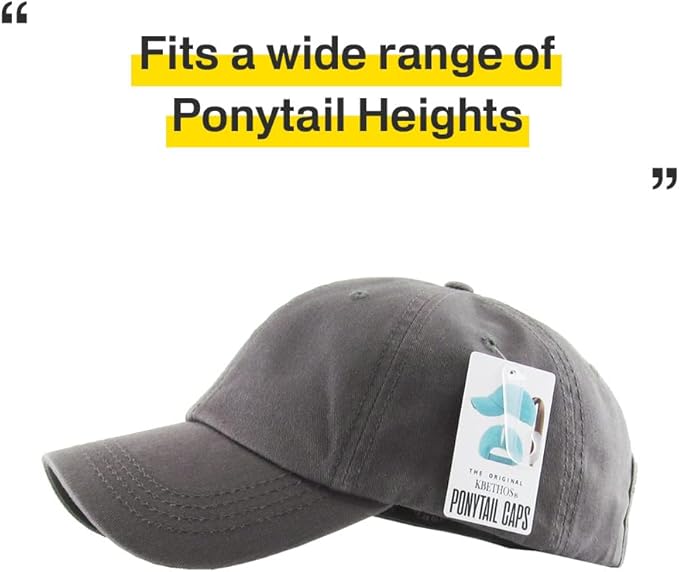 Classic Plain Ponytail Messy High Bun Headwear Adjustable Cotton Trucker Mesh Glitter Hat Baseball Cap