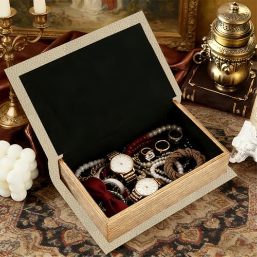 Faux Book Storage Box Floral 9.1 x 5.9 x 2 Inch Book Trinket Boxes Butterfly Flower Pattern Decorative Storage Organizers for Jewelry Trinket Wedding Keepsake Photos Home Bookshelf Decor