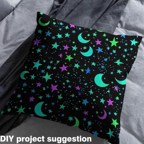 jejeloiu Moon Sun Fabric by The Yard Soft 2 Yards