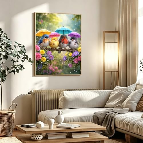 PHANTASYART Cute Birds Paint by Numbers Kit for Adults 16x20inch