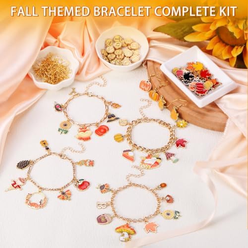 Highergo 895 Pcs Fall Charms Lip Gloss Keychain Making Kit DIY Craft