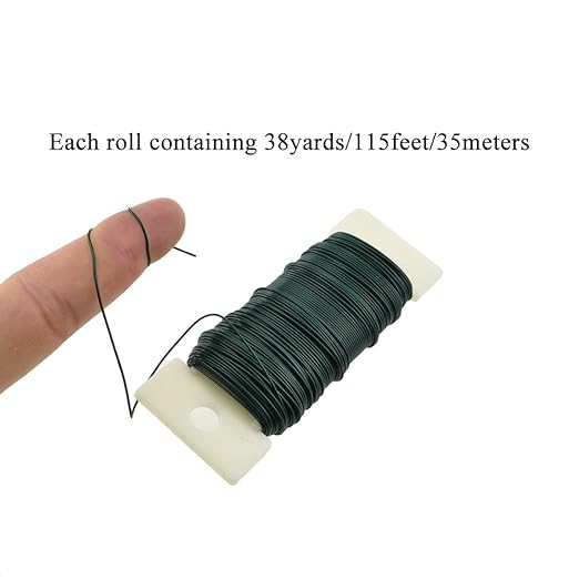 HAHIYO 22Gauge Green Flexible Metal Floral Wire - Image 3