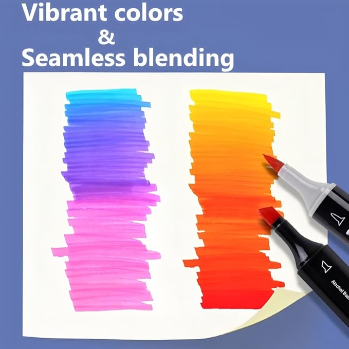 6 Colors Skin Tone Alcohol Markers Set, Double Tipped Soft Fine Tips and Brush - Image 5