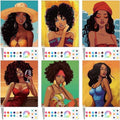 Dinifee 6 Pack Pre Drawn Canvas for Painting Pre Printed Canvas Kit 8 x 10 Inch Stretched Cotton Paint and Sip Set for Adults Couple Party Graduation Summer Date Night(Elegant Lady)