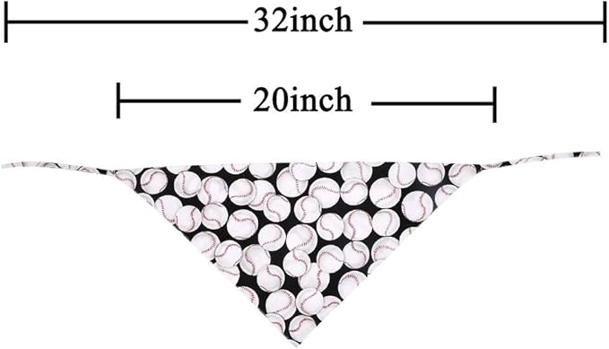 Dog Bandana Reversible Triangle Bibs Scarf Accessories Baseball for Dogs Cats Pets Animals