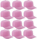 ZH 12 PC 5 Panel Baseball caps, Bulk Baseball caps, Customizable DIY Design, Wholesale Caps, One-Size-Fits-All
