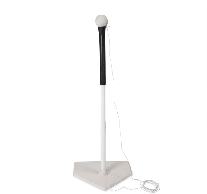 Champion Sports Deluxe Batting Tee – Adjustable Rubber Baseball & Softball Tee on Home Plate, Multiple Styles