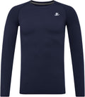 DEVOROPA Youth Boys Compression Shirt Long/Short Sleeve Football Baseball Undershirt Quick Dry Kids Sports Baselayer Crewneck