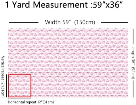 Pink Bow Upholstery Fabric for Chairs | Fall Decorations Thanksgiving Pumpkin Fabric by The Yard 109"x63", Autumn Harvest Fall Girly Ribbon Bowknot Sewing Fabric for Kids Gifts