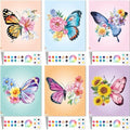 Dinifee 6 Pack Pre Drawn Canvas 8x10 Paint Kit for Adults, Butterfly