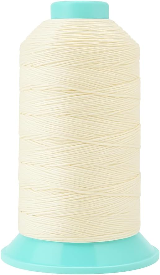 Mandala Crafts Size 277 840D T270 Bonded Nylon Thread Ivory Heavy Duty Sewing by MandalaCrafts