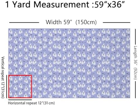 Feelyou Happy Halloween Soft Flannel Fabric by The Yard Kids 3 Yards Cute Ghost Black Bat Animal Upholstery Fabric Purple Spooky Trick or Treat for Home DIY Projects, Indoor Decor