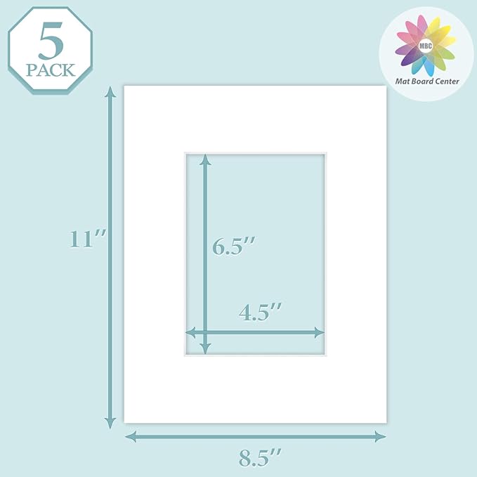 MBC Mat Board Center, 5 Pack 8.5X11 - Image 3