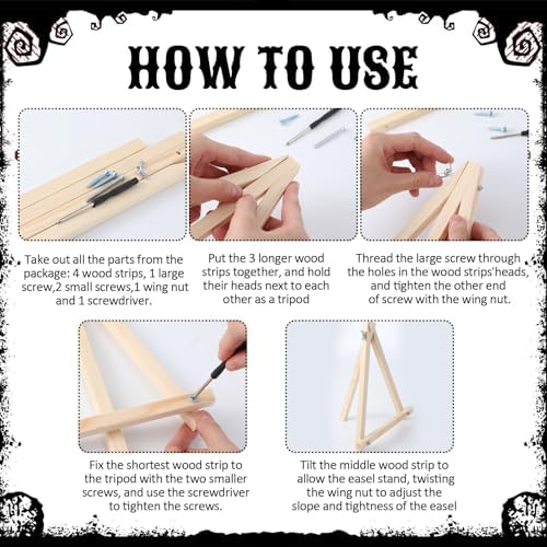 YooNotee 6 Pack Halloween Paint by Numbers with Easels Brushes, Ghost