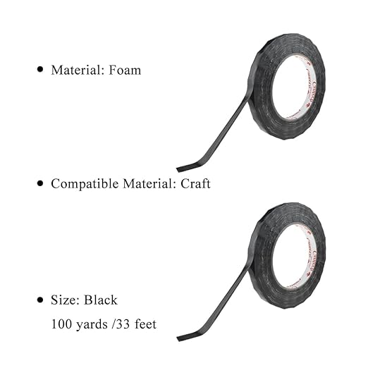 HAHIYO Black 0.5Inch Wide Floral Tape Waterproof Florist Tape Flower Wrap - Image 7