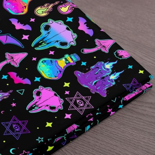 jejeloiu Halloween Bats Fabric by The Yard Soft 3 Yards