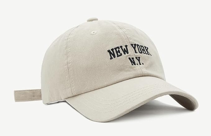 Top Baseball Caps for Women-Men Outdoor Baseball Hats New York Golf Sports Hat Curved-Brim UV Protection