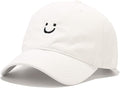Umeepar Smile Face Baseball Cap for Women Men Adjustable Low Profile Unstructured Cotton Dad Hat