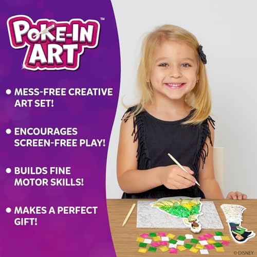 Skillmatics Poke-in Art – Disney Princesses, Wood Craft Kit, Gift for Kids