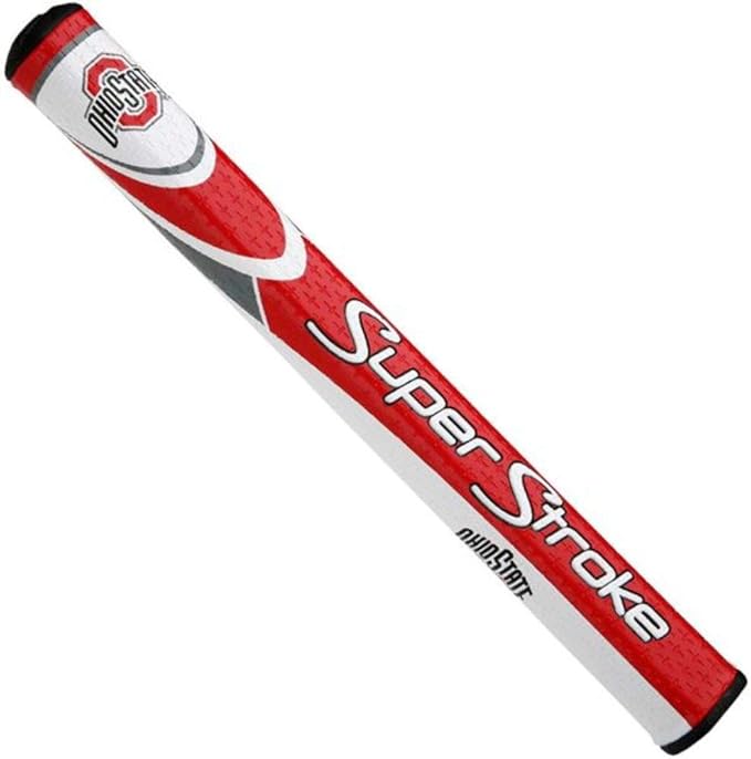 SuperStroke NCAA Golf Putter Grip, Ohio State University (Mid Slim 2.0) | Cross-Traction Surface Texture and Oversized Profile | Even Grip Pressure for a More Consistent Stroke | Non-Slip Grip