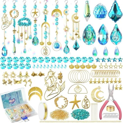 WASTROYAL 420pcs DIY Suncatcher Kit Crystal Prism for Adults Hanging Decor