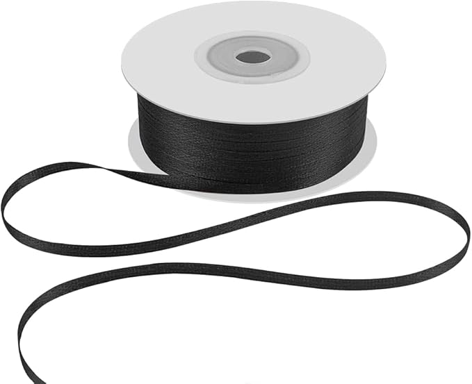 1/8" Wide x 100 Yards Single Face Polyester Satin Ribbon, Satin Ribbon by KMERLIFE