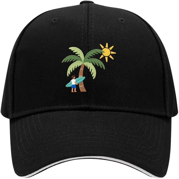 Embroidered Baseball Cap for Men Women, Breathable Cotton Adjustable Hat, Various Patterns for Casual Daily Outfits