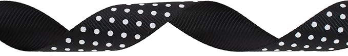Polka Dot Grosgrain Ribbon 25 Yard Each Roll 100% Polyester - Image 2