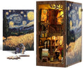 Book Nook Kit - DIY Miniature House Kit 3D Wooden Doll House DIY Book Nook Kits for Adults Creative Gift for Teens and Friends