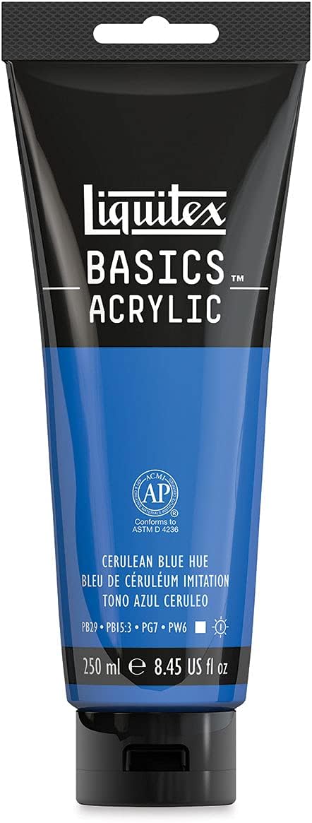 Liquitex BASICS Acrylic Paint, 250ml Tube, Cerulean Blue Hue by Liquitex