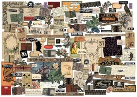 Tim Holtz Idea-ology Halloween 2025 Ephemera & Layers + Paper Dolls - Two Item Bundle