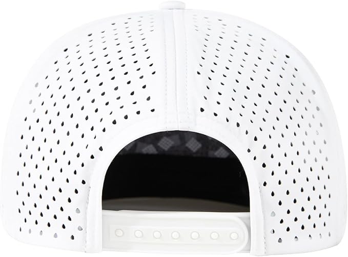 UVCoolix™ Cooling Sweatband Flat Bill Golf Baseball Cap,Breathable Sun Protection,Water-Resistant Snapback Performance Hat