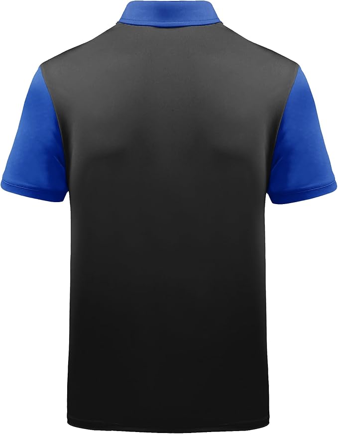 ZITY Mens Golf Shirt Short Sleeve Sport Moisture Wicking Performance Print Golf Polo Shirts for Men Collared Casual T-Shirt