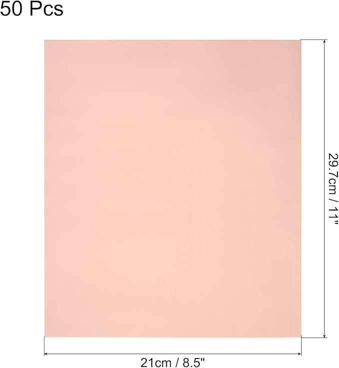 MECCANIXITY 50 Pack Toner Reactive Foil, Deco Foil Transfer Sheets 8.5"x11" A4 - Image 2