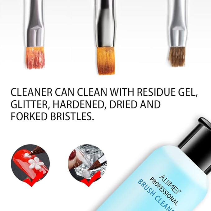 AIJIMEI Acrylic Nail Brush Cleaner Acrylic Brush Cleaners Liquid Acrylic Paint - Image 4