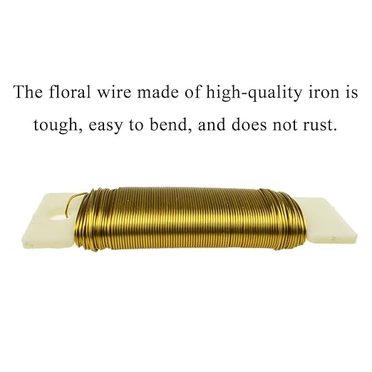 HAHIYO 22Gauge Dark Gold Metal Floral Wire - Image 3