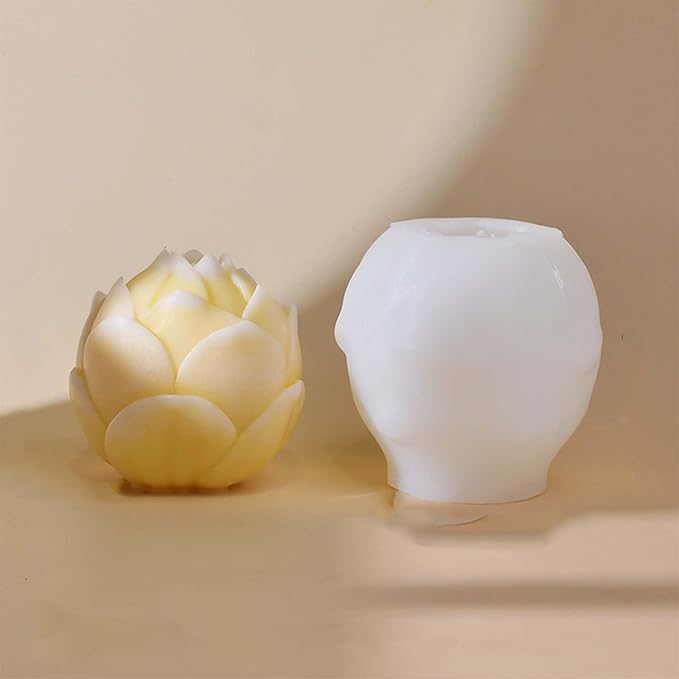 Large Flower Succulent Candle Mold Resin Casting Silicone Molds by ESEENSSiliconeMolds