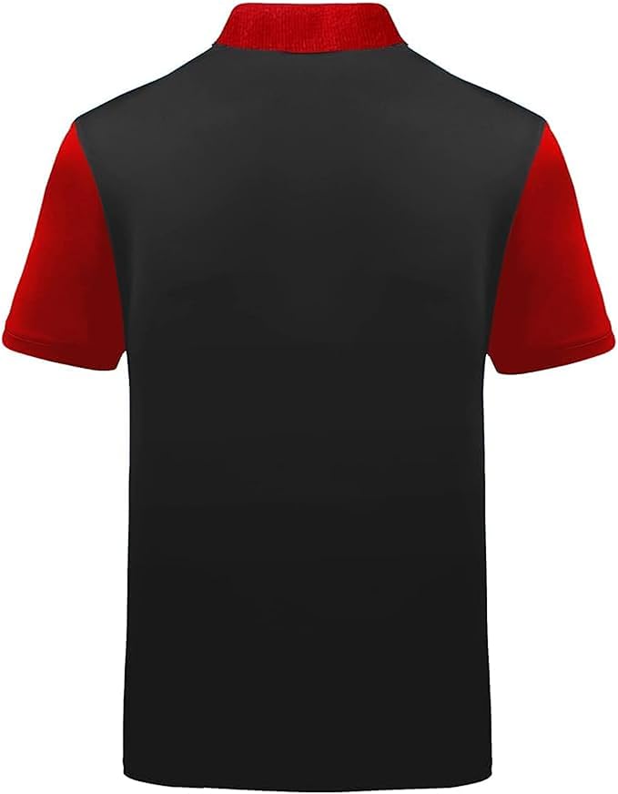 ZITY Mens Golf Shirt Short Sleeve Sport Moisture Wicking Performance Print Golf Polo Shirts for Men Collared Casual T-Shirt