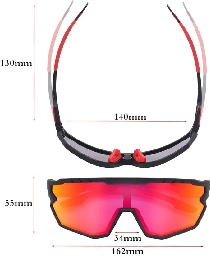 Sports Sunglasses Cycling Glasses Pink Polarized Glasses Baseball glasses with 3 lenses,Fishing,Ski Running Golf