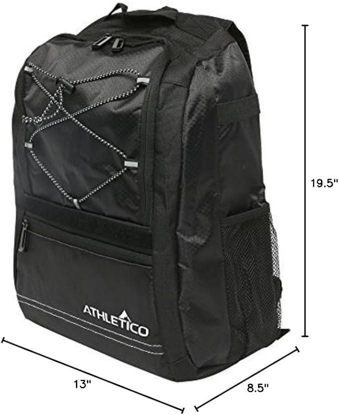 Athletico Youth Baseball Bag - Bat Backpack for Baseball, T-Ball & Softball Equipment & Gear | Holds Bat, Helmet, Glove | Fence Hook