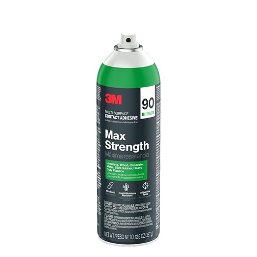 3M Max Strength 90 Contact Adhesive Spray, 12.6 oz – Low VOC Heavy Duty Glue - Image 8