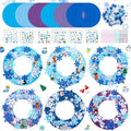 Hollowfly 48 Sets Winter Snowflake Wreath Craft Kits