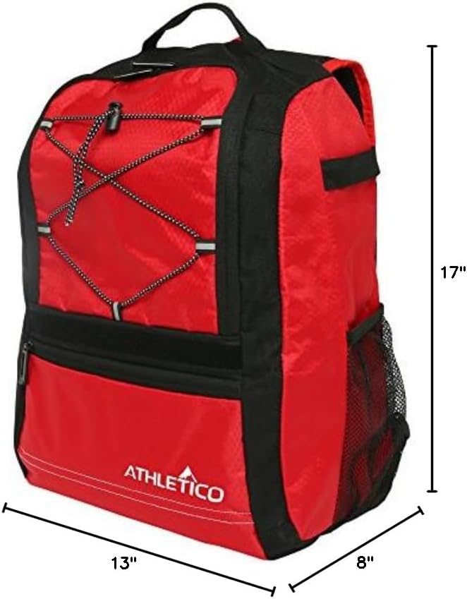 Athletico Youth Baseball Bag - Bat Backpack for Baseball, T-Ball & Softball Equipment & Gear | Holds Bat, Helmet, Glove | Fence Hook